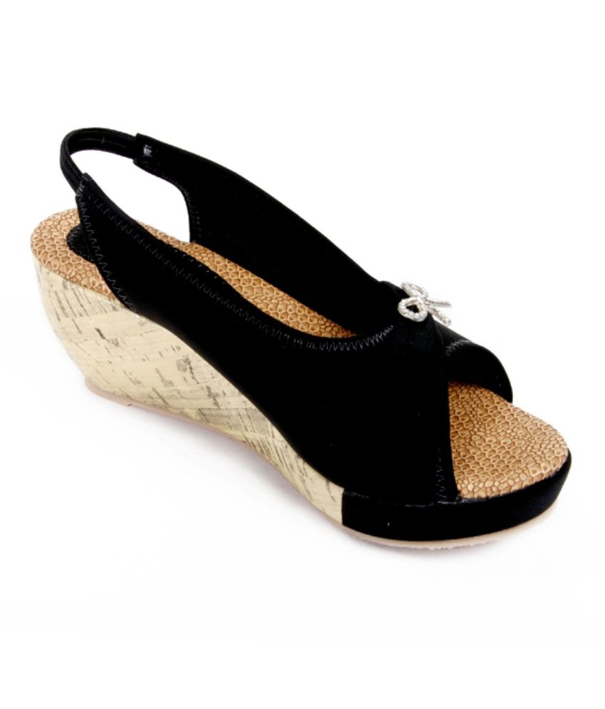 black patent heeled sandals