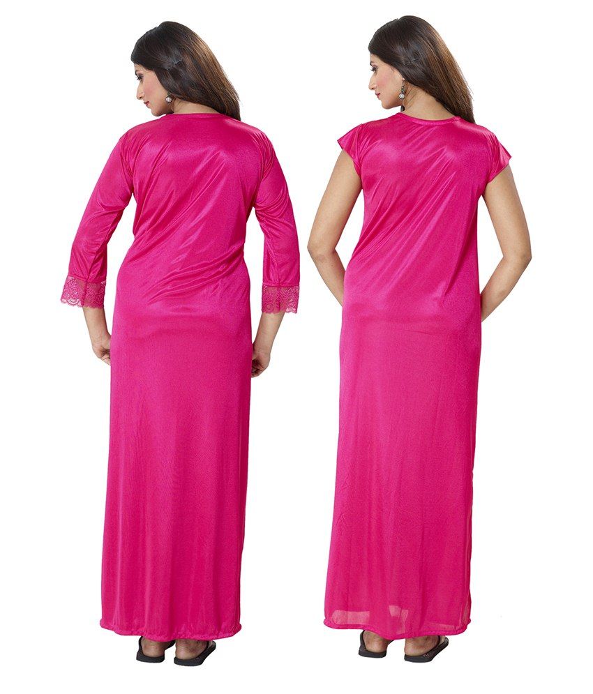 Buy Kuukee Red Satin Robe Pack Of 2 Online At Best Prices In India Snapdeal 