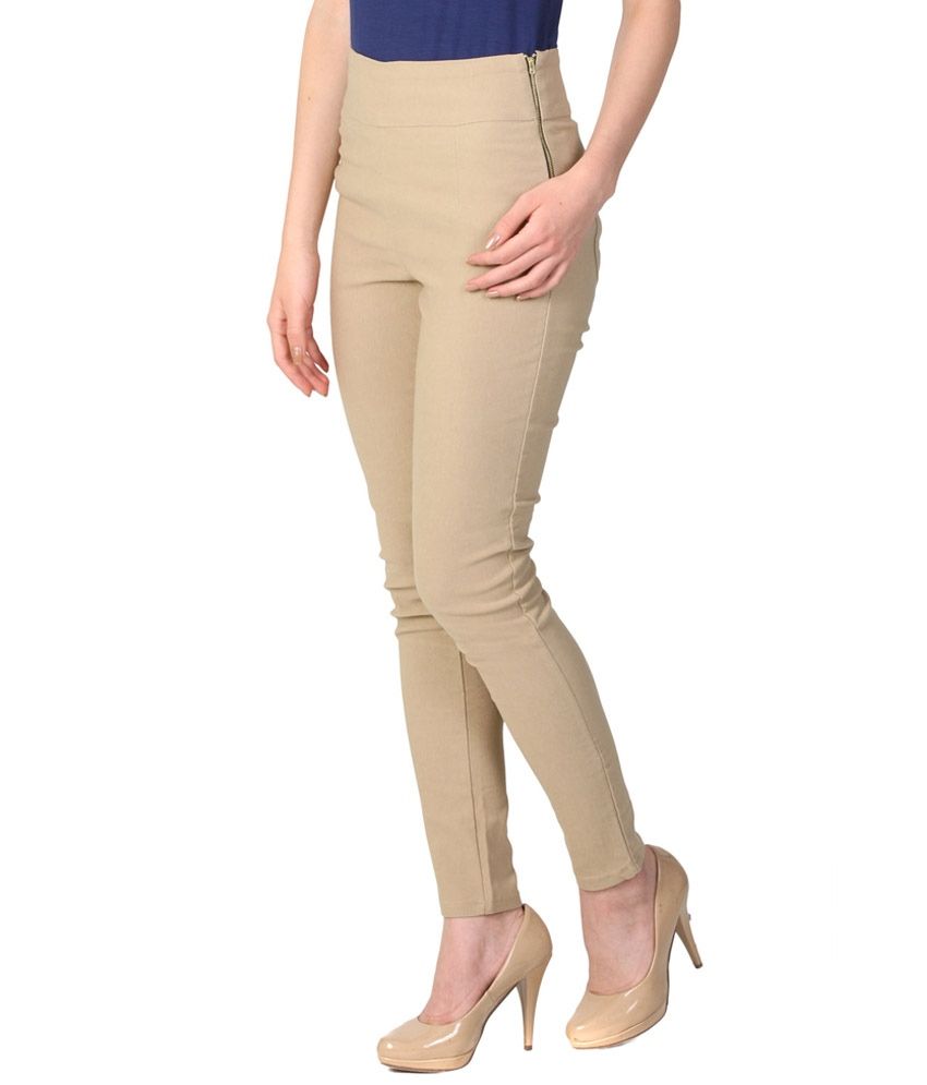 beige jeggings