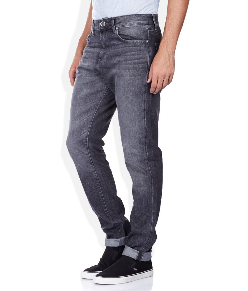 VOI JEANS Gray Slim Jeans - Buy VOI JEANS Gray Slim Jeans Online at ...