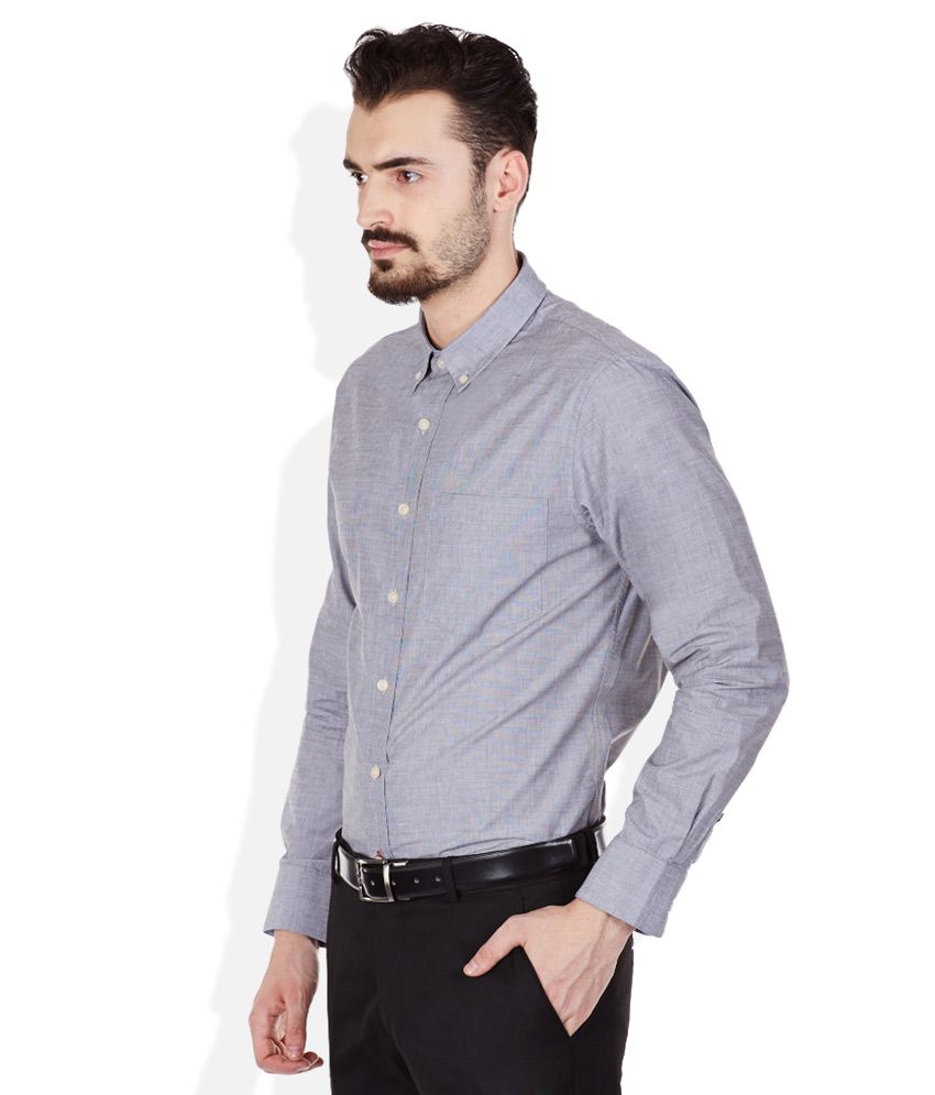 Giordano Grey Solid Shirt - Buy Giordano Grey Solid Shirt Online at ...
