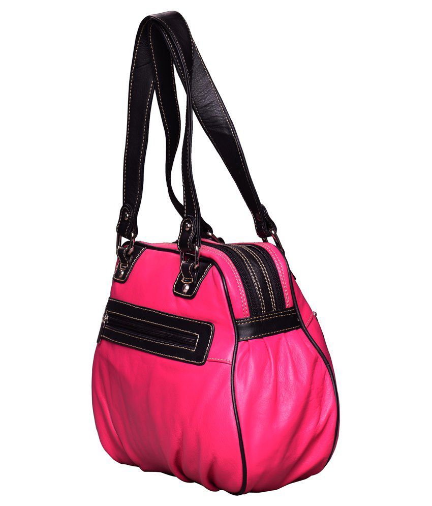 Leather Junction Pink Shoulder Bag - Buy Leather Junction Pink Shoulder ...