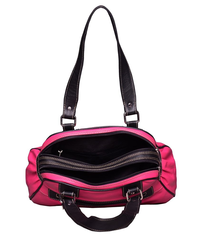 Leather Junction Pink Shoulder Bag Buy Leather Junction Pink Shoulder
