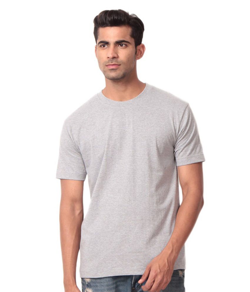 Tanishq Collection Gray Cotton T Shirt - Buy Tanishq Collection Gray ...