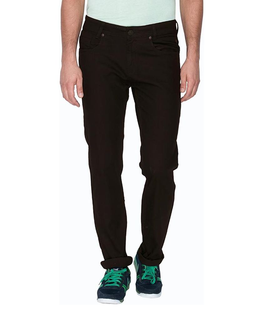 black tapered fit jeans