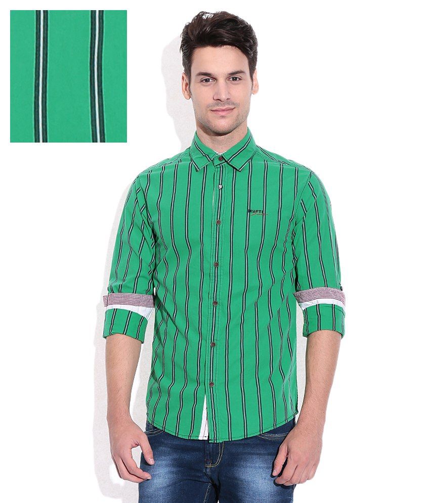 pretty green slim fit shirt