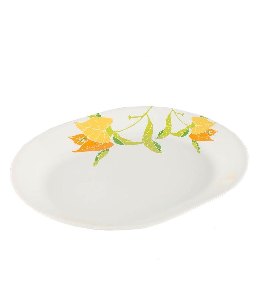 Corelle India Collection Autumn Leaves 1Pc Oval Serving Platter Buy