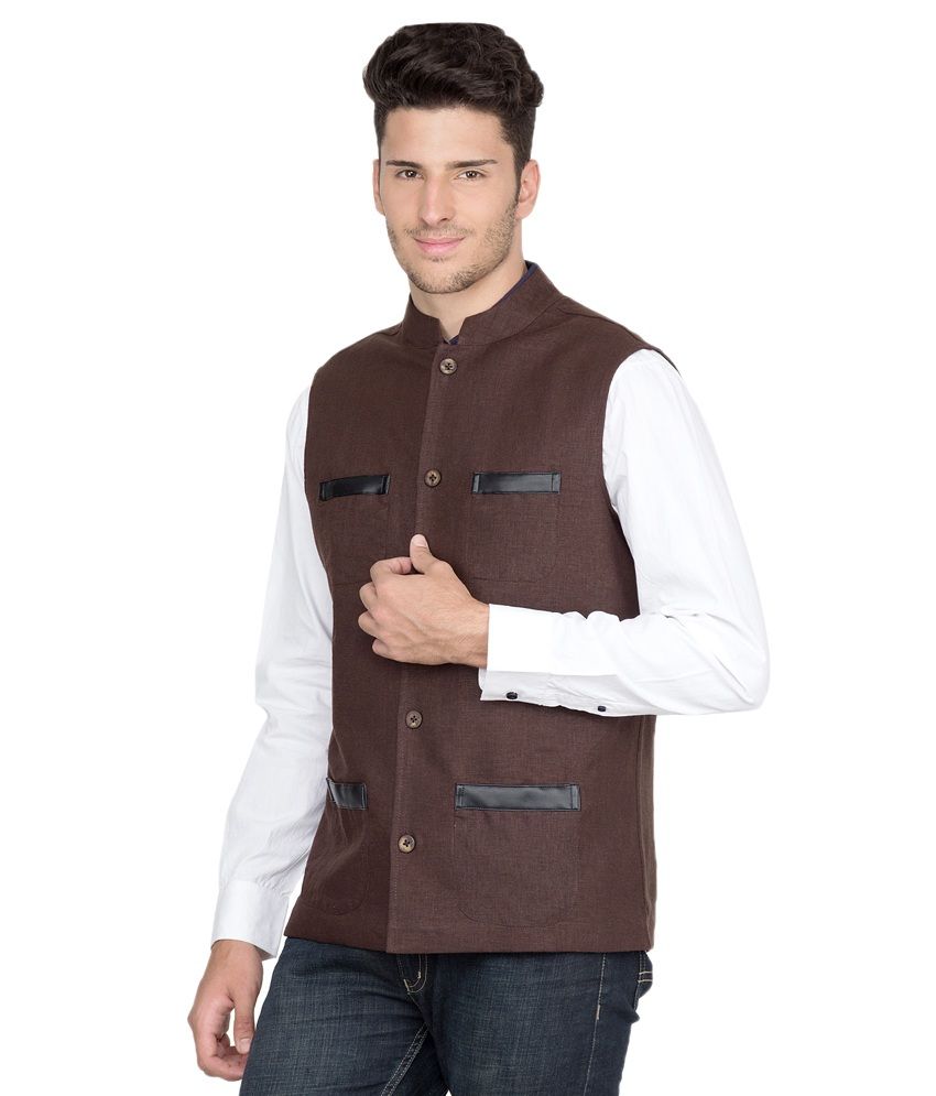 half sleeve nehru jacket