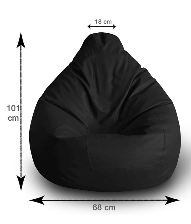 Style Homez Classic Bean Bag L Size Black With Fillers Style Homez Classic Bean Bag L Size Black With Fillers