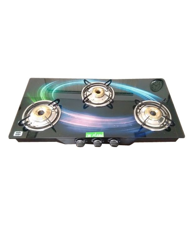 The Flame 27 3 Burner Gas Stove Black Price In India Buy The