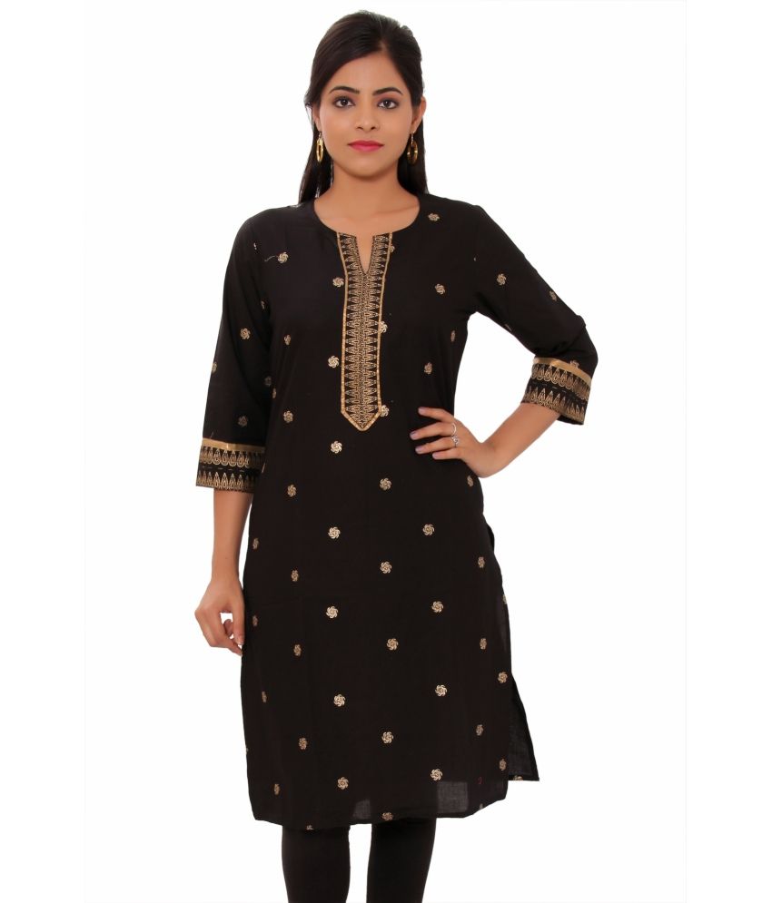 Blm Black Cotton Kurti Buy Blm Black Cotton Kurti Online at Best