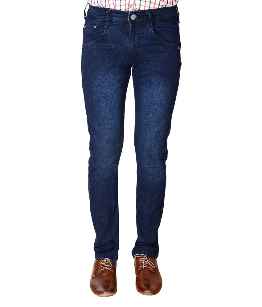 navy blue cotton jeans