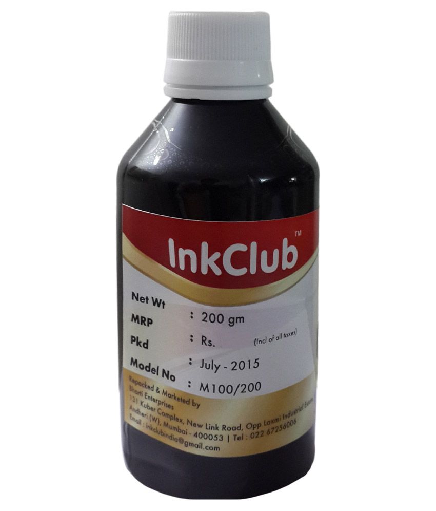 200ml Pigment Black Ink bottle for Epson M100 & M200 printer