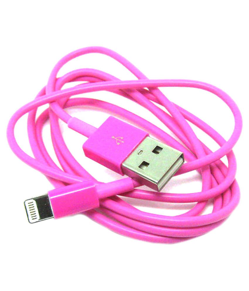 Miniso USB Cable For Apple iPhone 6 - Pink - All Cables Online at Low