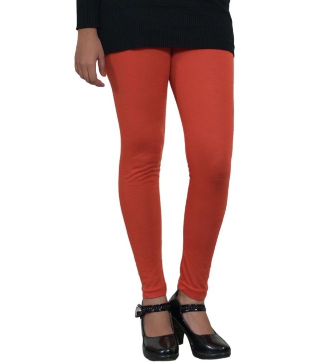 Vats Hosiery Orange Cotton Leggings Price in India Buy Vats Hosiery