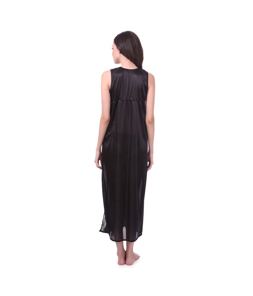 black silk night suit