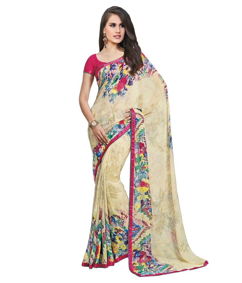 georgette saree look