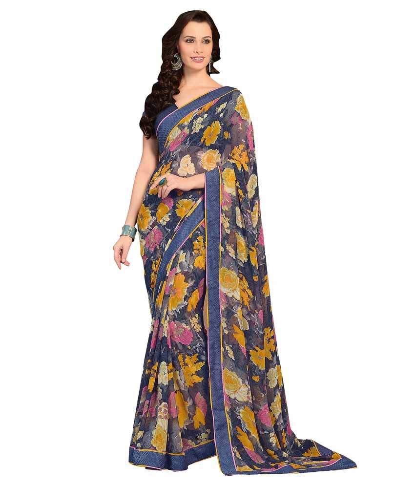 number change credit mobile in for form hdfc card Saree Vishal  Georgette Multicoloured Multicoloured Buy Vishal