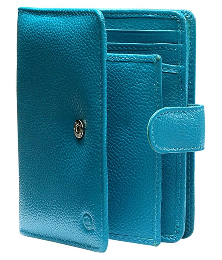 Buy Hidepark Leather Button Wallet for Women - Blue at Best Prices in ...