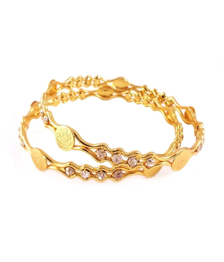 Stg Golden Copper Bangles Set Of 2 Buy Stg Golden Copper Bangles Set