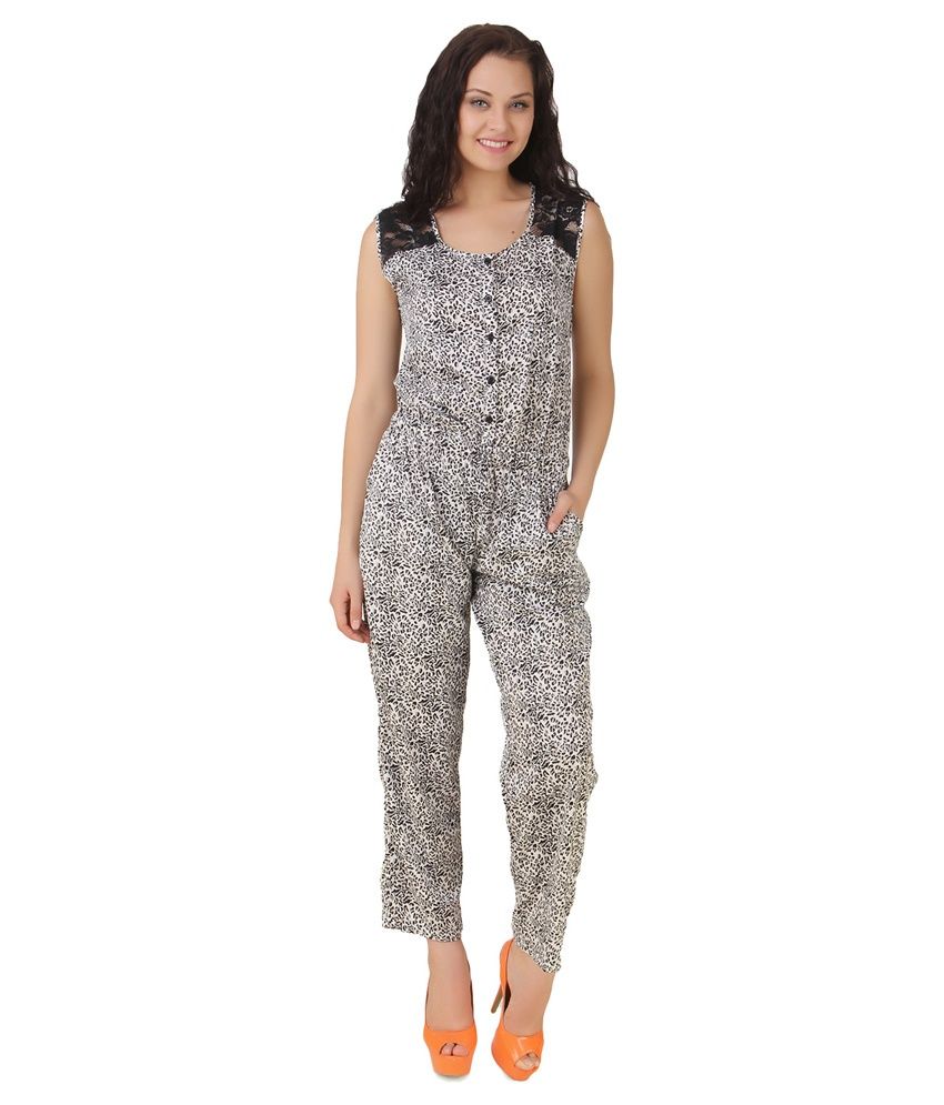 Lili Blank White Polyester Jumpsuits Buy Lili Blank White Polyester