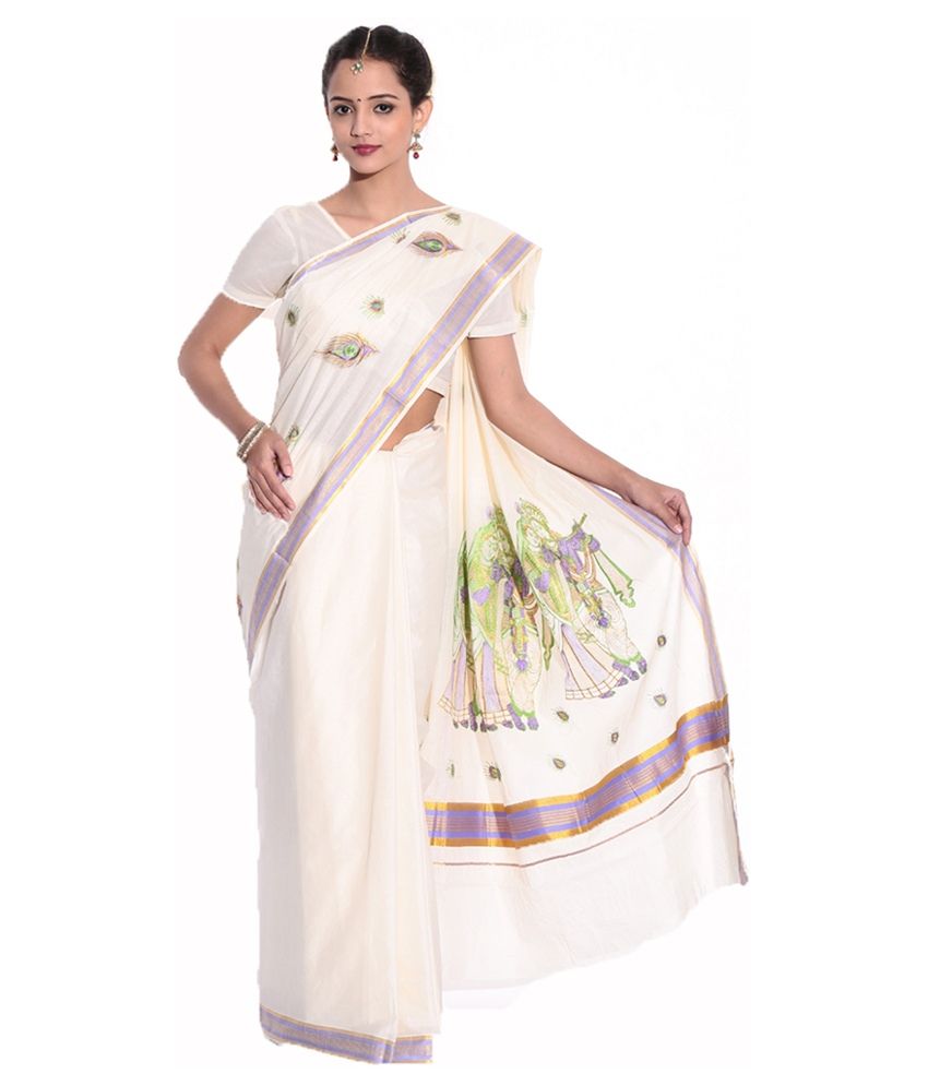 kasavu saree flipkart