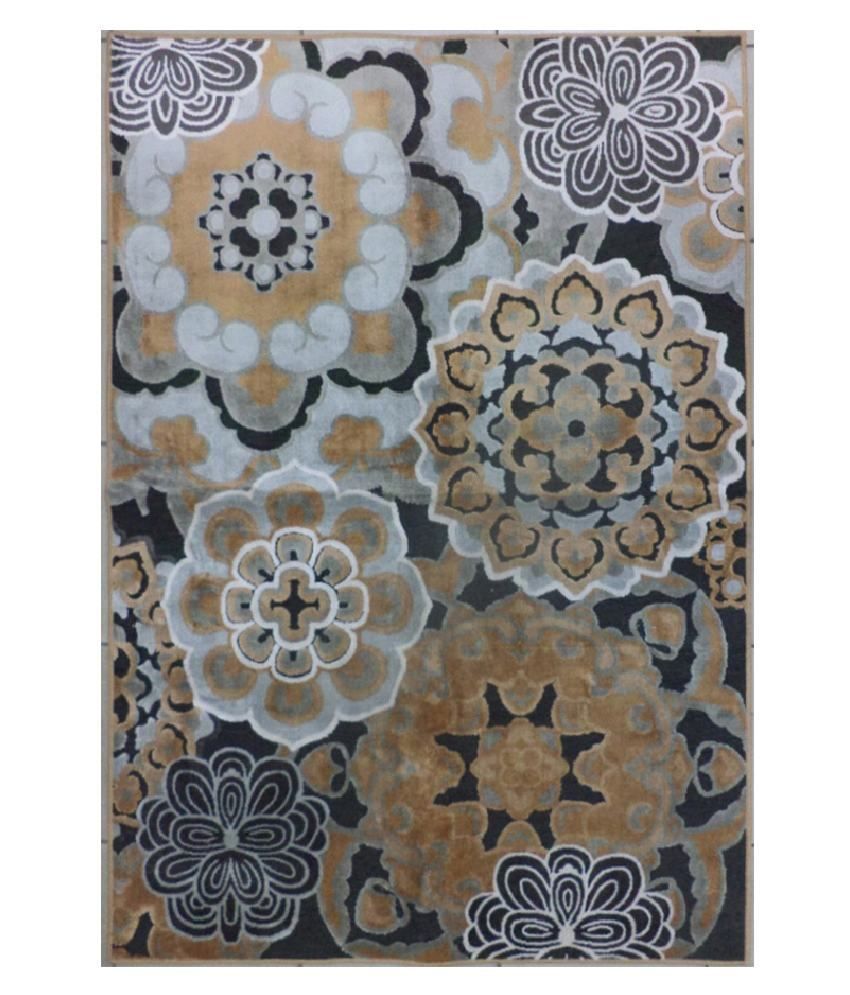Riva Carpets Blue and Brown Floral Rug Buy Riva Carpets Blue and