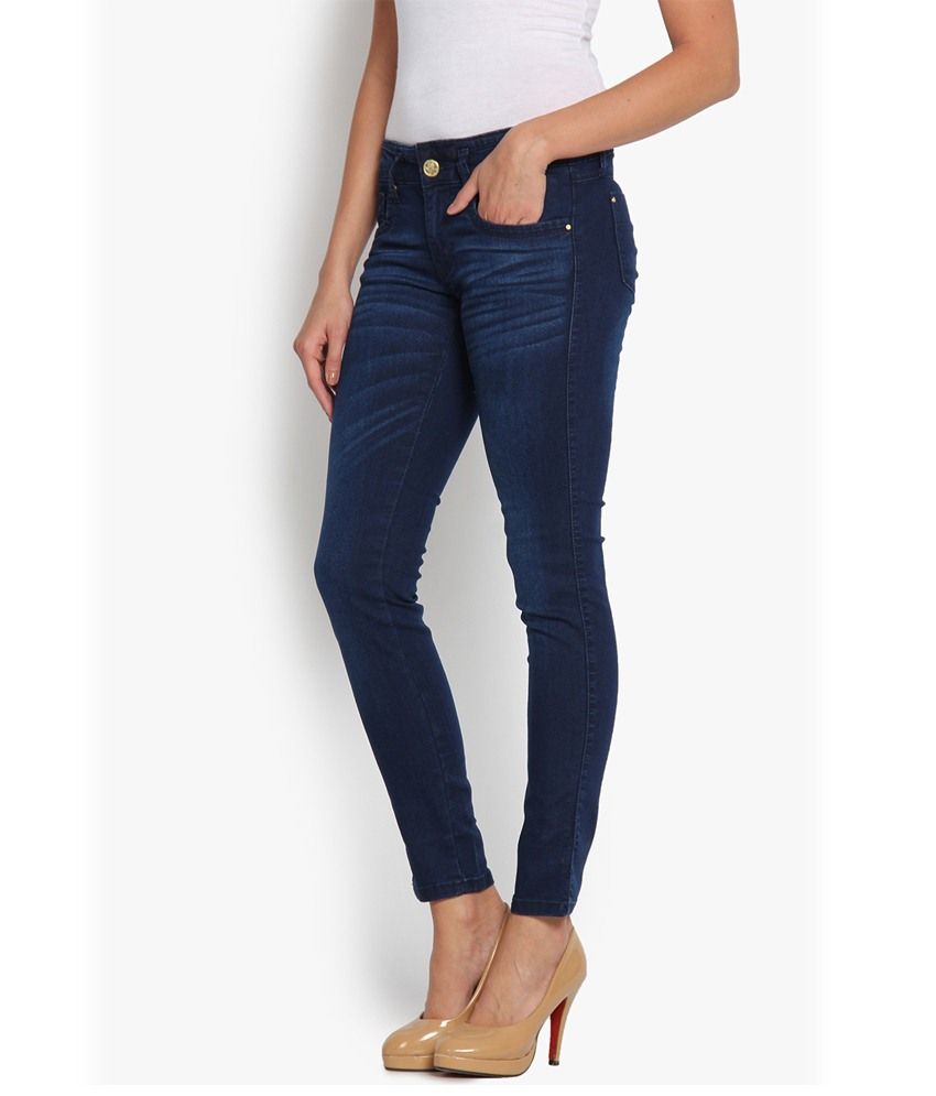 Tokyo Talkies Bright Blue Skinny Jeans for Women Buy Tokyo Talkies