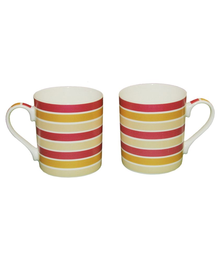 White Gold Pattern Ceramic Mug - Pack of 2: Buy Online at Best Price in India - Snapdeal