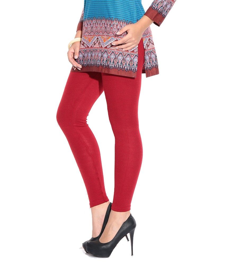 The Sagitarius Traders Red Cotton Leggings Price in India Buy The
