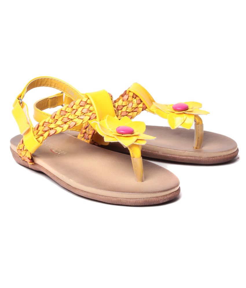 Kids By STEPpings Lovely Yellow Girls Sandals Price in India Buy Kids