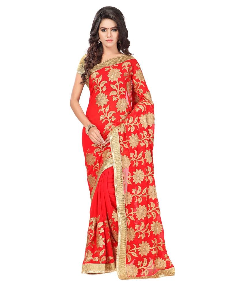 party wear pure chiffon saree