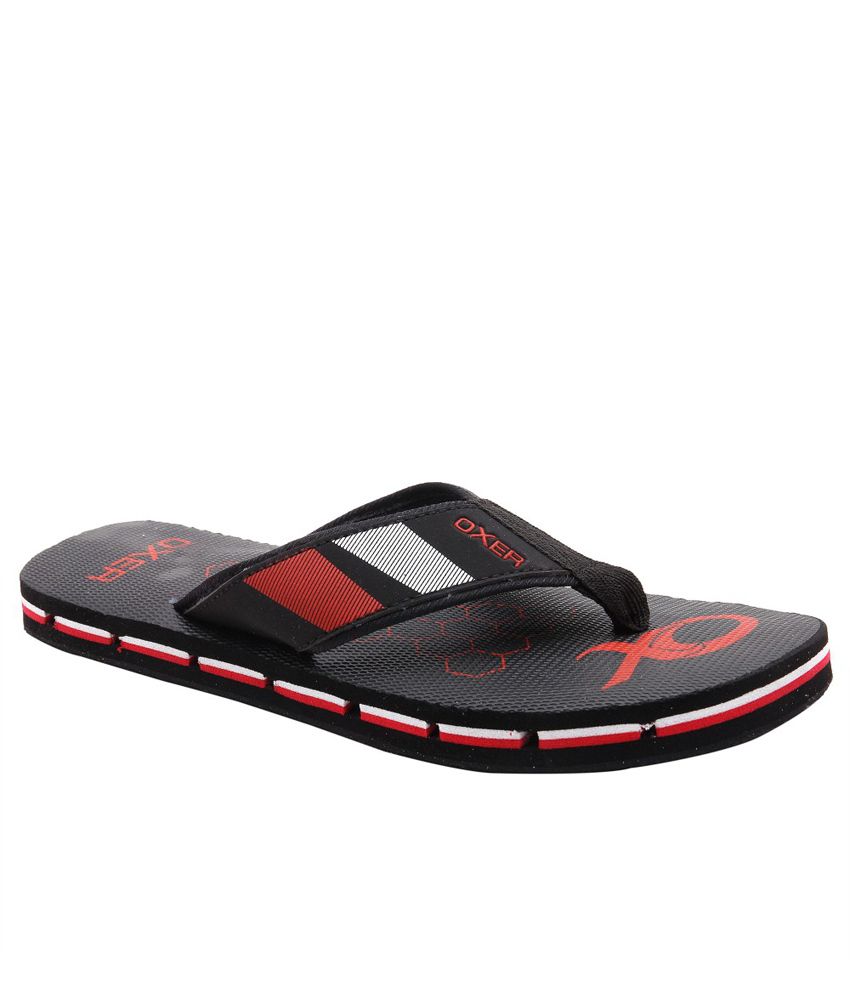 Oxer Black Daily Wear Slippers Price in 