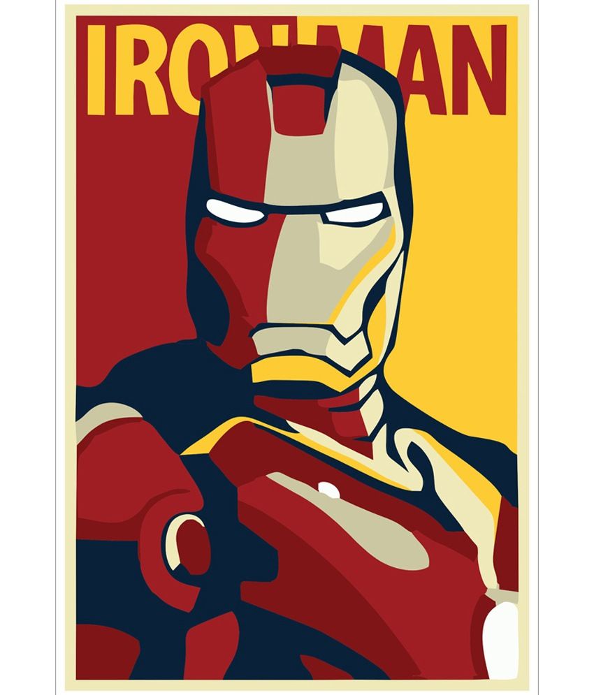 Trophydeal Iron Man Red And Yellow Hd Poster: Buy Trophydeal Iron Man ...