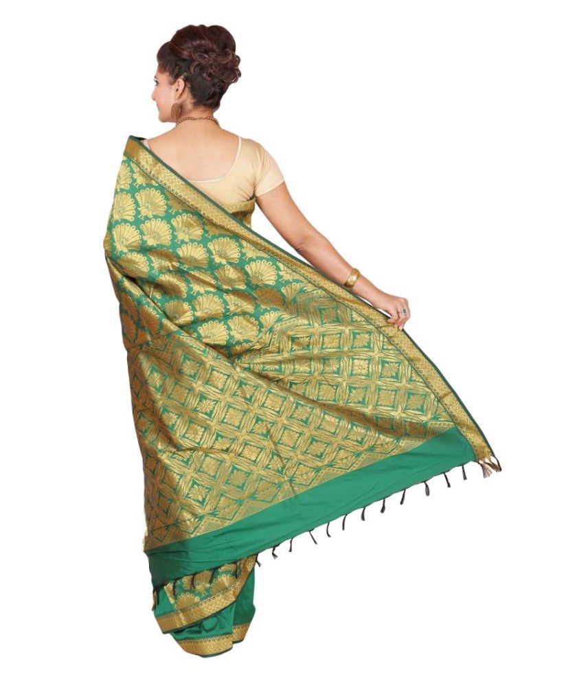 kanjivaram saree green colour