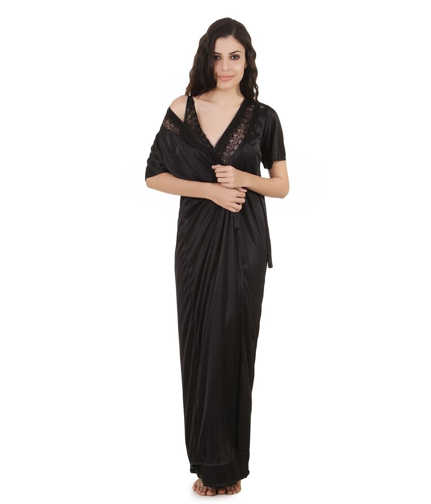 black satin night suit