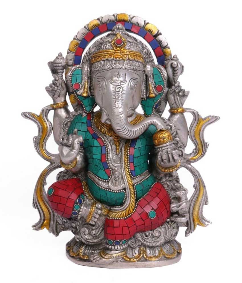 Collectible India Large Ganesha Ganpati Idol - Brass ganesh statue