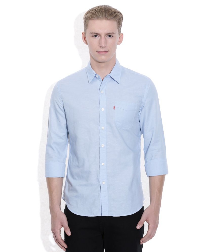 Levis Blue Solids Linen Blend Shirt - Buy Levis Blue Solids Linen Blend  Shirt Online at Best Prices in India on Snapdeal