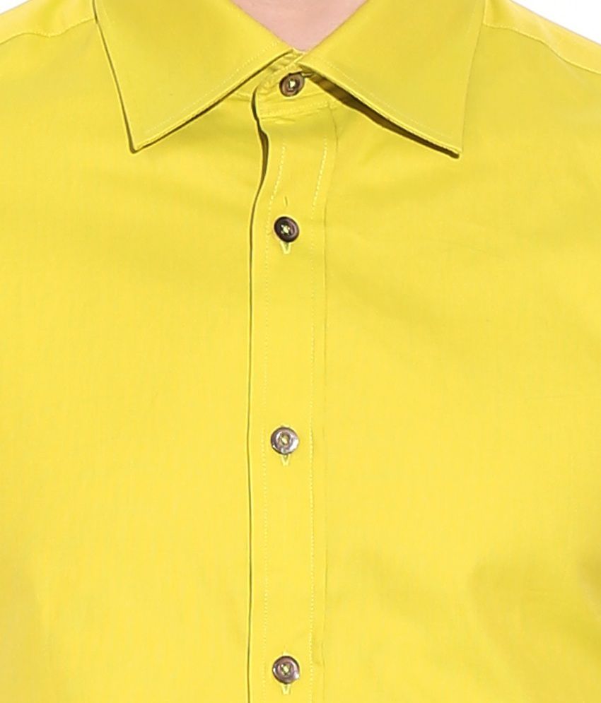 Sheel Yellow Linen Formal Shirt - Buy Sheel Yellow Linen Formal Shirt ...