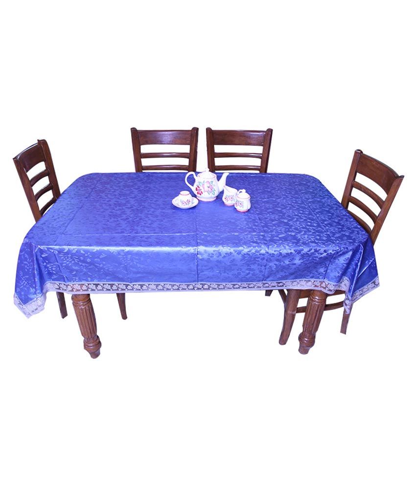     			E-retailer Blue Floral 8 Seater Dinning Table Cover