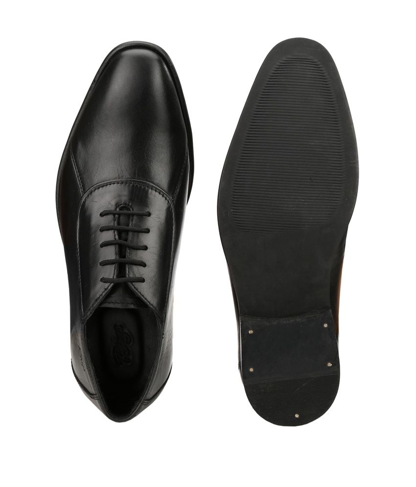 Rays Black Leather Formal Shoes Price in India Buy Rays Black Leather