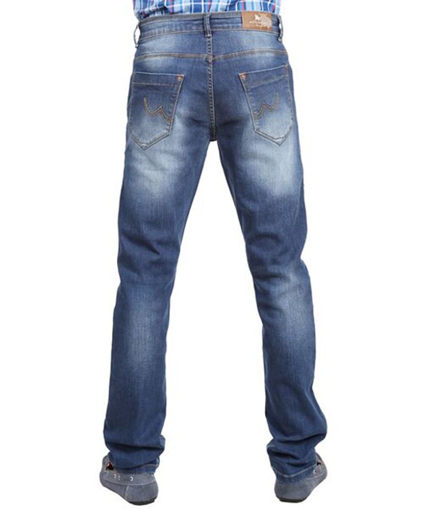 White House Jeans Blue Cotton Blend 