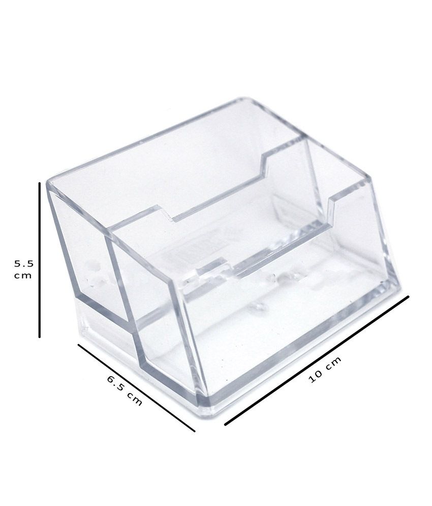 Kebica 2 Compartment Clear Acrylic Business Card Holder: Buy Online at ...