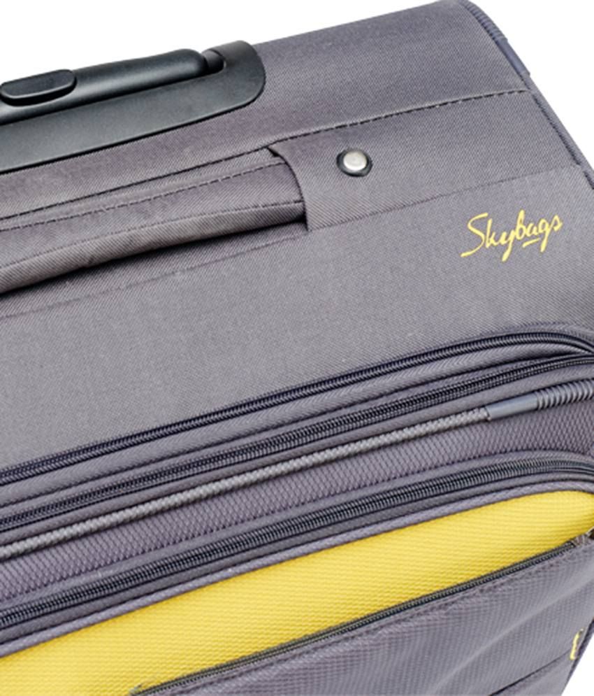 skybags grey trolley