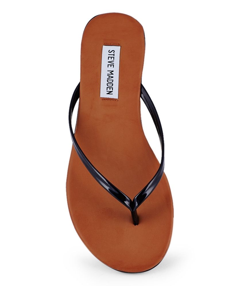 steve madden black leather flats