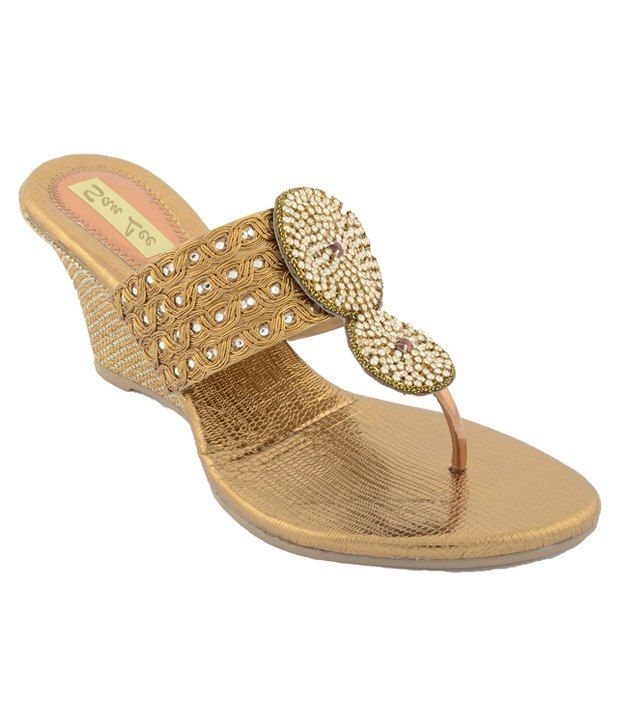 designer gold wedges