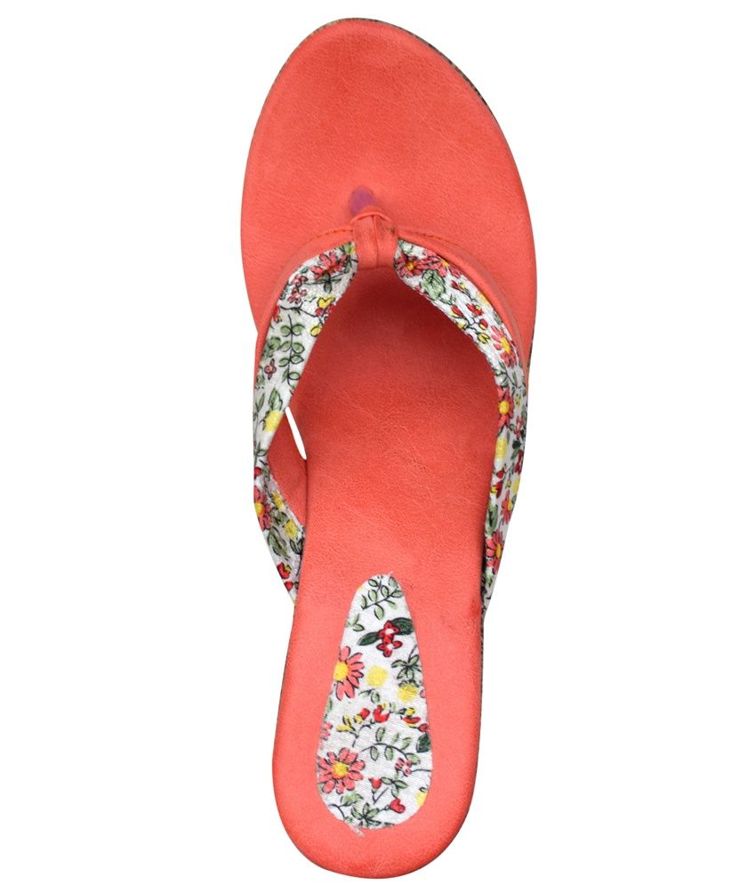 peach color slippers