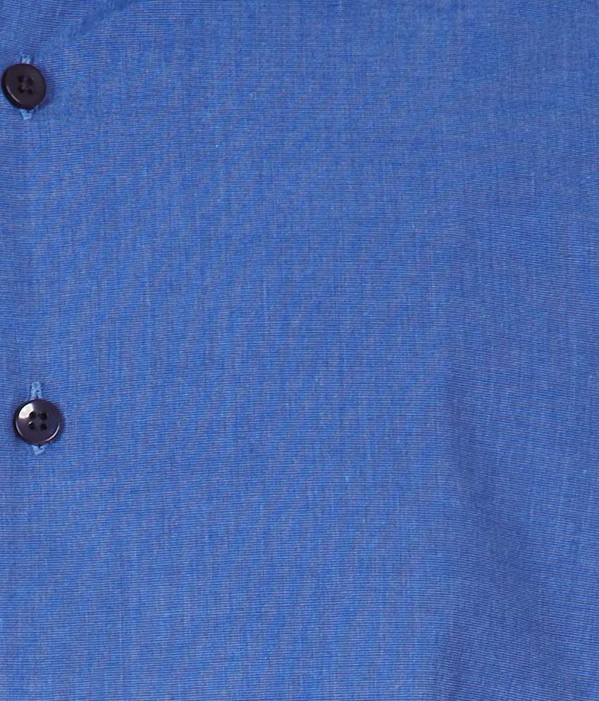 Urban Clothing Concepts Blue Solids 100 Percent Cotton Slim Fit Full