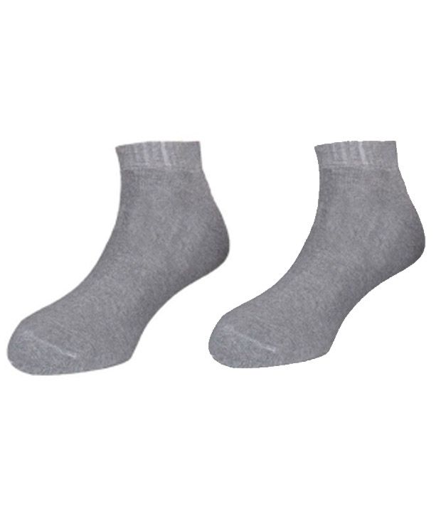 Infinity Socks Gray Casual Ankle Length Socks For Men 2 Pair Pack: Buy ...