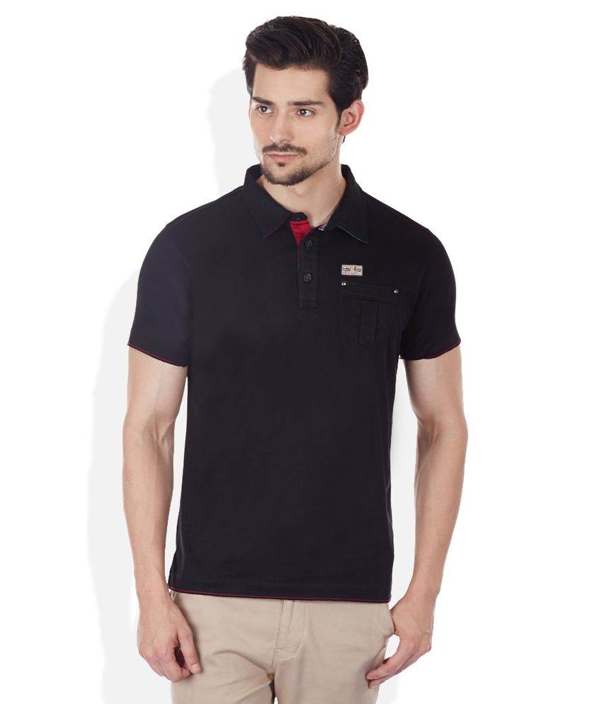 Spykar Black Polo T-Shirt - Buy Spykar Black Polo T-Shirt Online at Low Price - Snapdeal.com